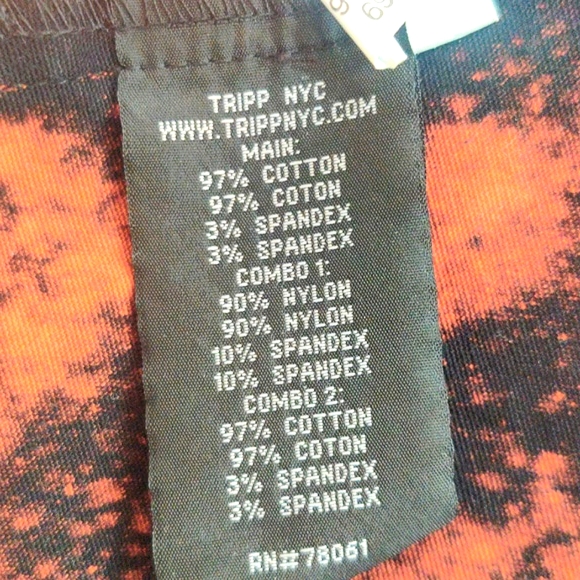 Tripp NYC Daang Goodman Tie-Dye Corset Top Black Orange Punk Goth Y2K Small - Picture 10 of 11